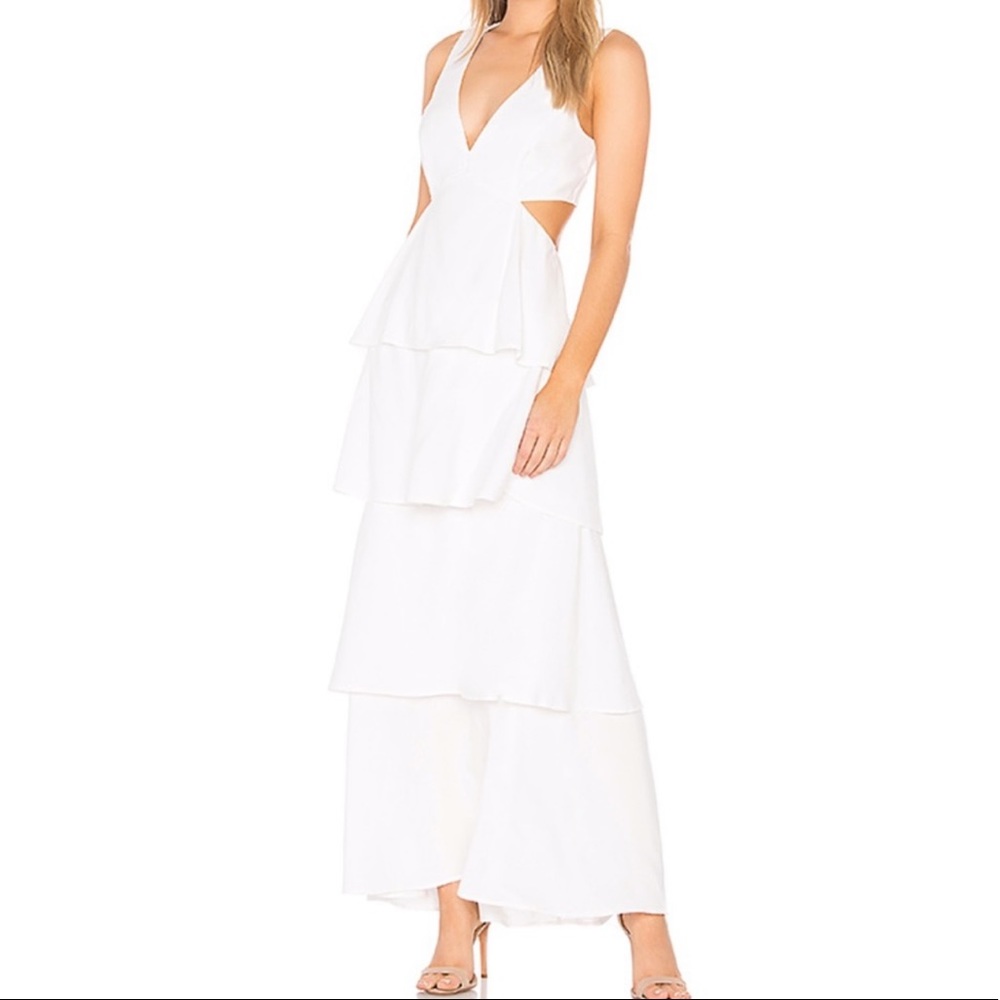 BARDOT Cutout Ruffle Tiered Maxi Dress! Never worn